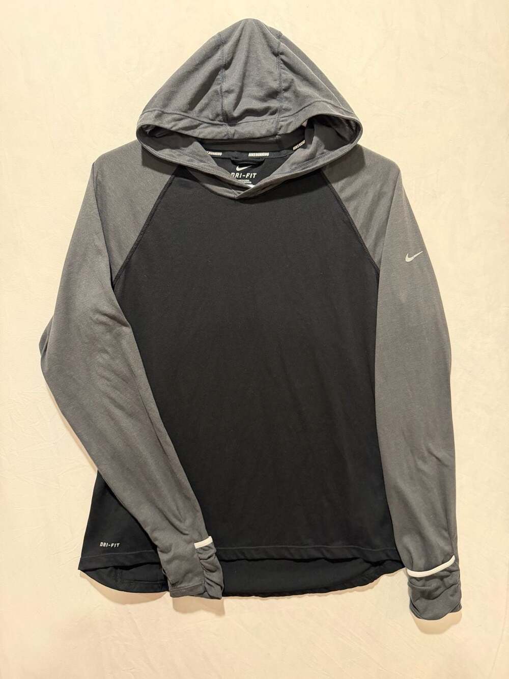 Nike Running Dri-FIT Lightweight Long Sleeve Hooded Pullover with Thumbholes